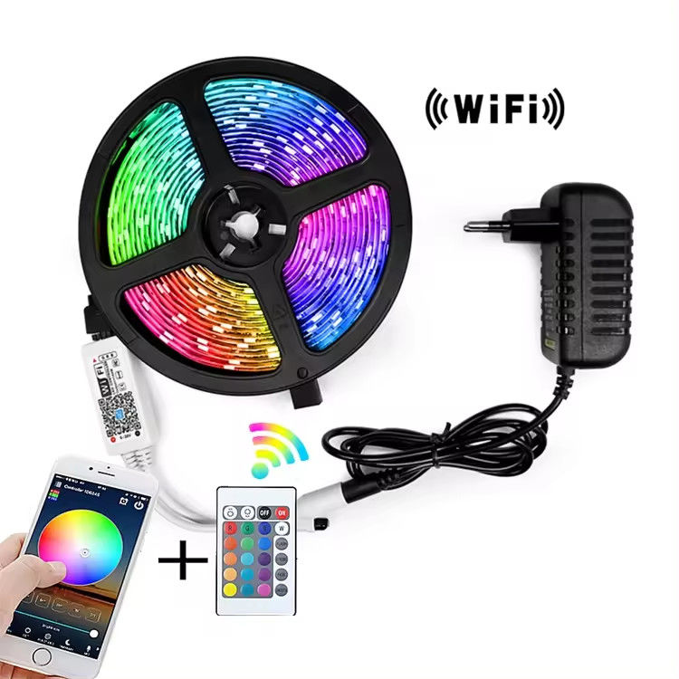 5Meter 150 leds TV backlight led strip DC5V Controle remoto 24 chaves SMD5050 RGB Strip Tira porta USB Strip LED flexível