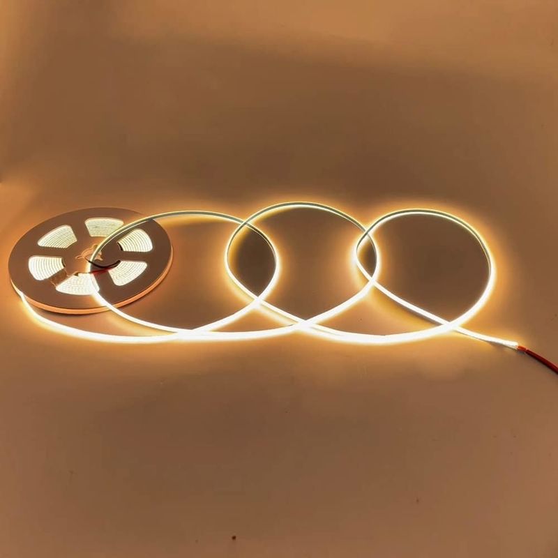 Super estreito 3 mm largura COB LED luzes de banda 400Leds / m Dimmable 5m mais longa vida útil