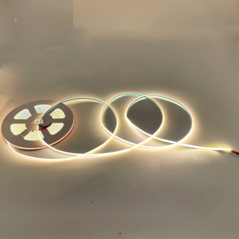 Super estreito 3 mm largura COB LED luzes de banda 400Leds / m Dimmable 5m mais longa vida útil
