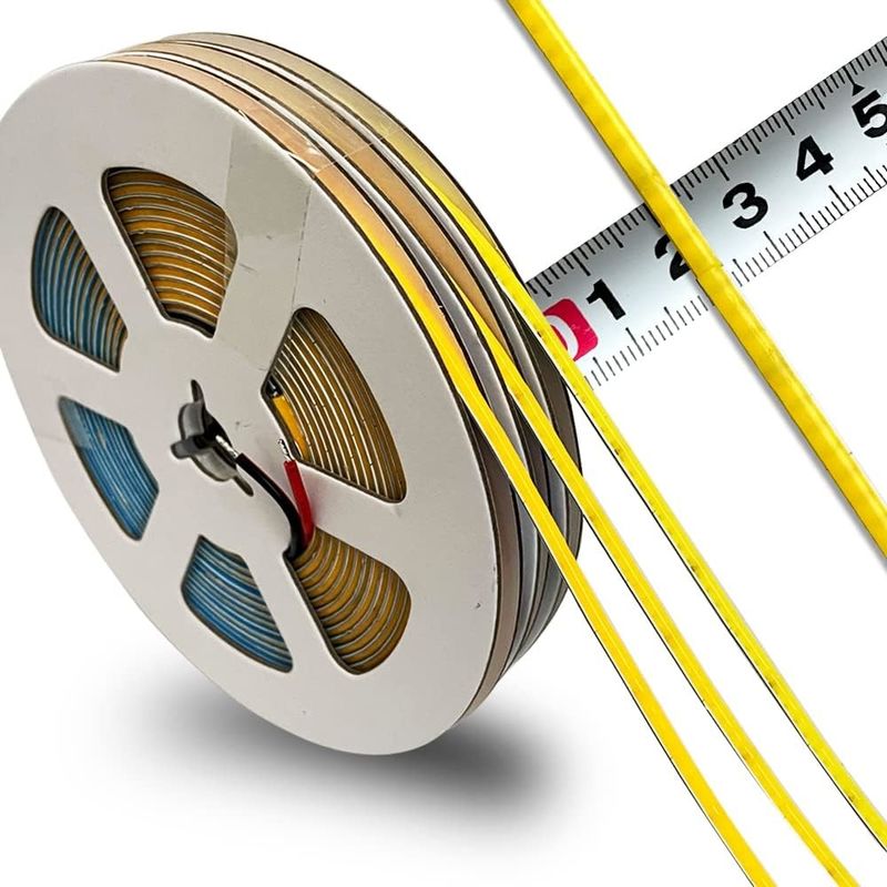 Super estreito 3 mm largura COB LED luzes de banda 400Leds / m Dimmable 5m mais longa vida útil