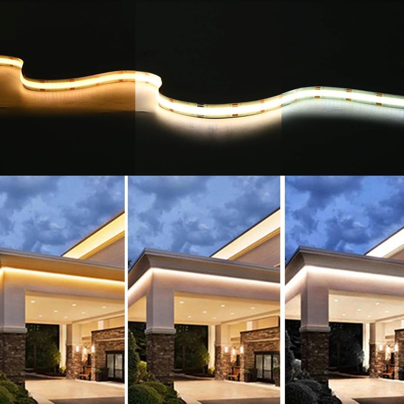 560LEDs COB LED Strip 90 CRI CCT Flexível COB 3M Com Adaptador E Mini RF Controller