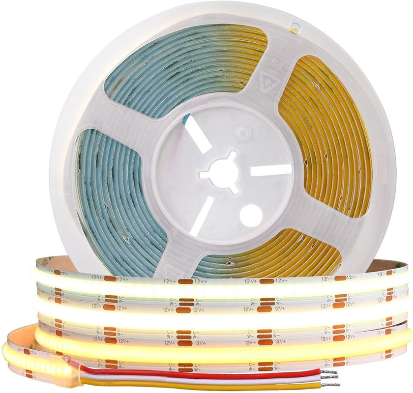 560LEDs COB LED Strip 90 CRI CCT Flexível COB 3M Com Adaptador E Mini RF Controller