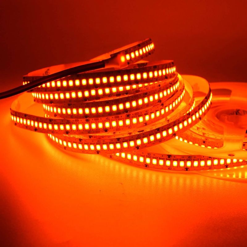 24V Alto brilho 240LEDS SMD 2835 LED Strip Light 1200LEDs 16,4Ft Cores sem resistência à água Vermelho Verde Azul Laranja Para KTV