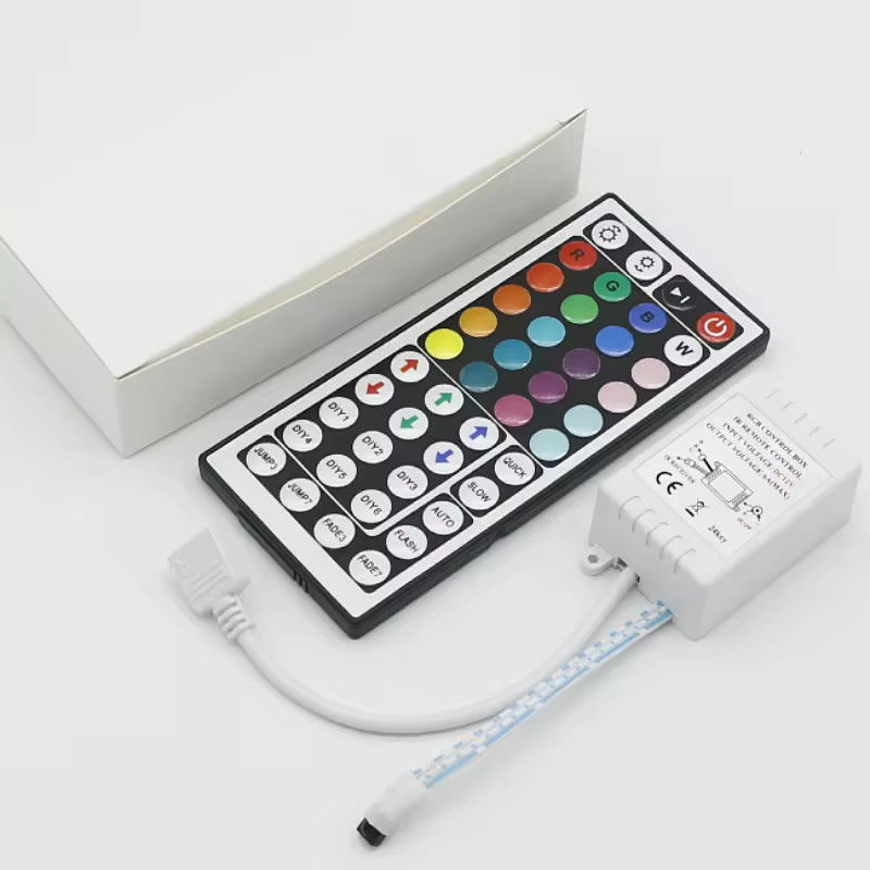 Fábrica original 44 chaves 5V 12V 24V RGB LED Controlador RF sem fio LED luz monocromática Dimmer Controlador remoto para led