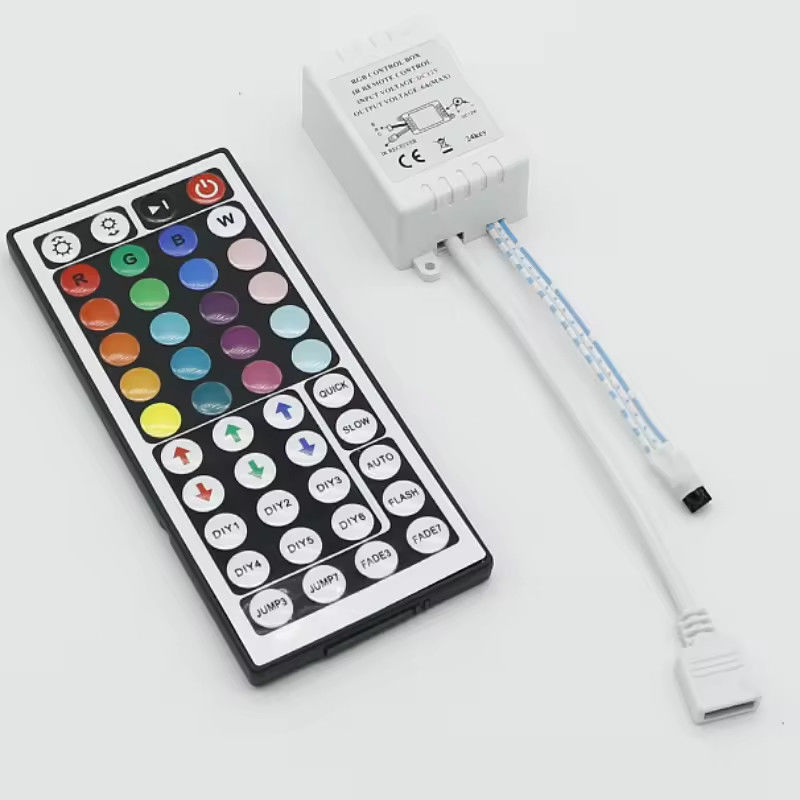 Fábrica original 44 chaves 5V 12V 24V RGB LED Controlador RF sem fio LED luz monocromática Dimmer Controlador remoto para led