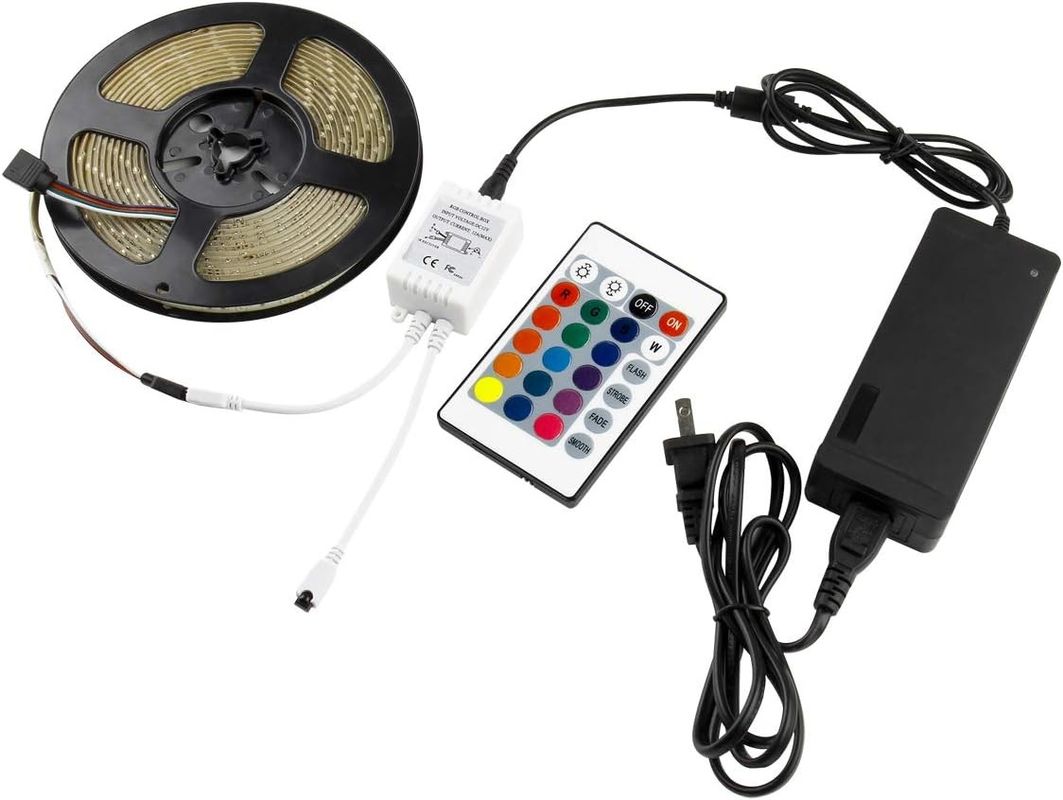 Dimmable SMD Flexível RGB LED Strip 60leds/m DC12V Input para ambiente colorido