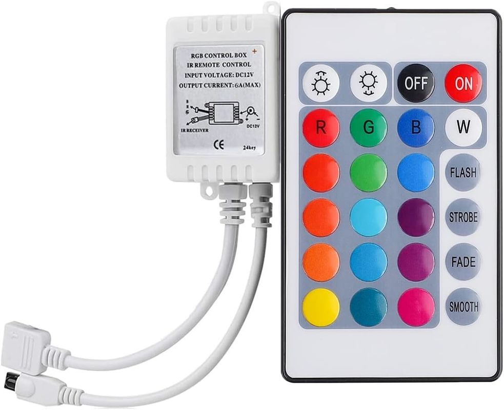 Dimmable SMD Flexível RGB LED Strip 60leds/m DC12V Input para ambiente colorido