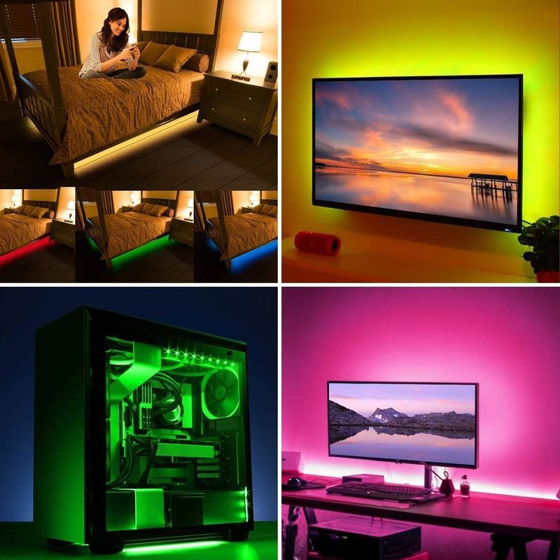 5M Controle remoto RGB SMD5050 LED Light Strip Color Changer DC12V