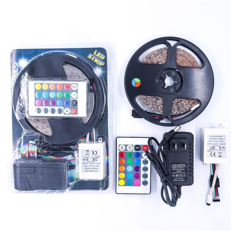 5M Controle remoto RGB SMD5050 LED Light Strip Color Changer DC12V