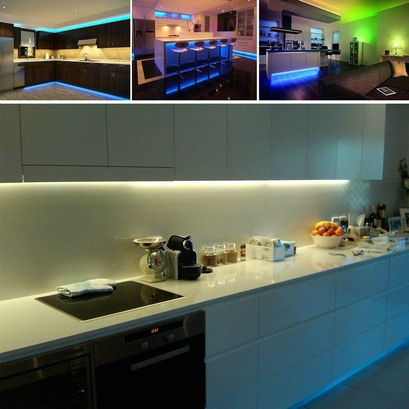 Dimmable SMD Flexível RGB LED Strip 60leds/m DC12V Input para ambiente colorido