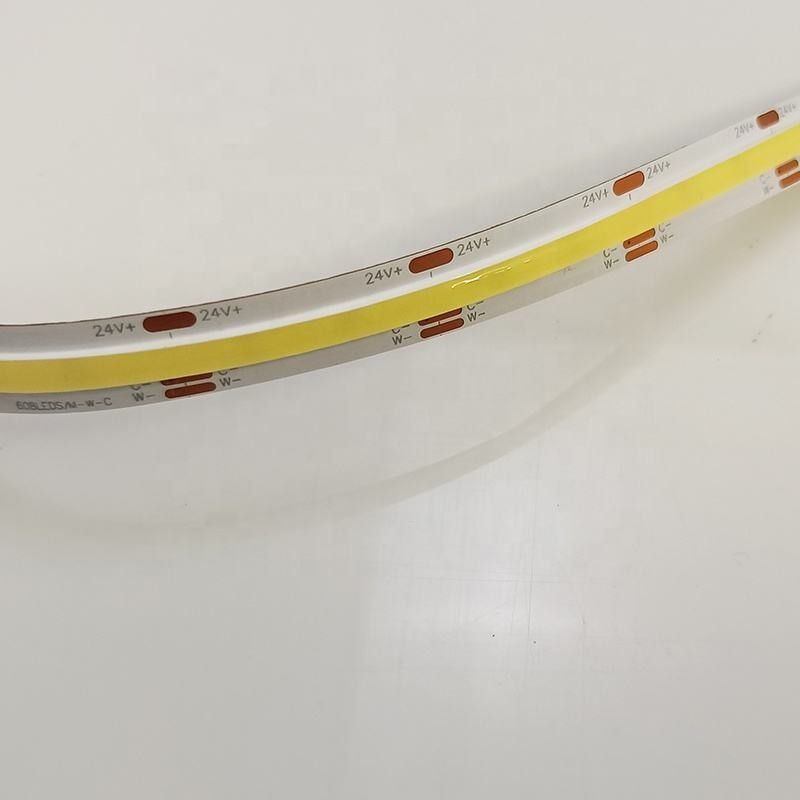 Certificado 10W/m 2700K-6500K 90 CRI CRI CRI Corretível COB LED Strip para iluminação dimmable