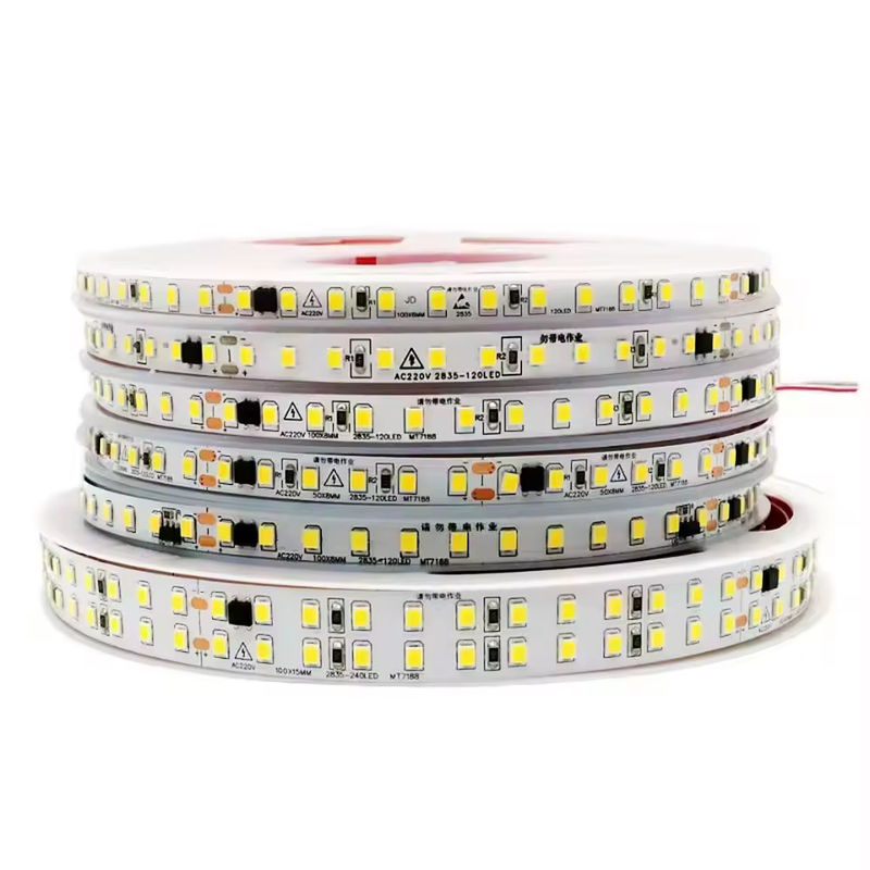 120LEDs/m Faixa LED flexível para interiores sem necessidade de motorista CRI80 2835 SMD 8mm PCB comprimento 5M/10M