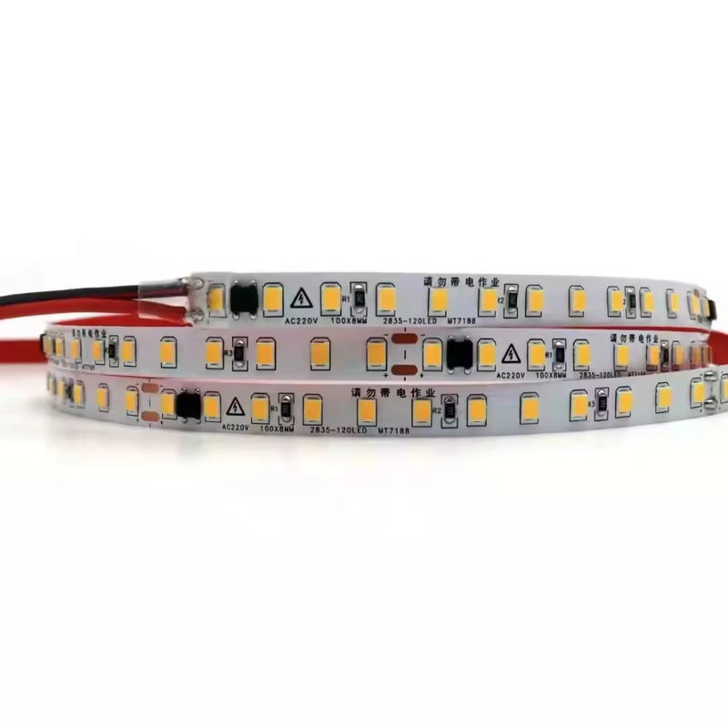 220v Não é necessário motorista 10cm Cuttable 2835 Led Strip IP65 120 Leds Tape Light Não-impermeável IP20 Flexível Led Strip