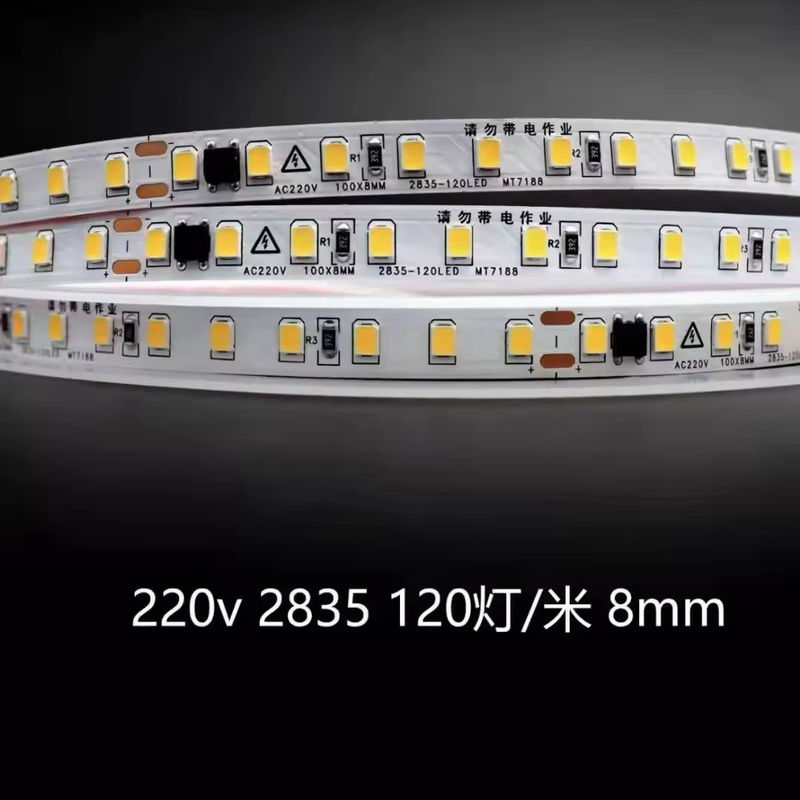 Lâmpadas LED de alta tensão de interior à prova d'água 230v 220v Quente Branco 3000k 4200k 6500k LED Light Strip