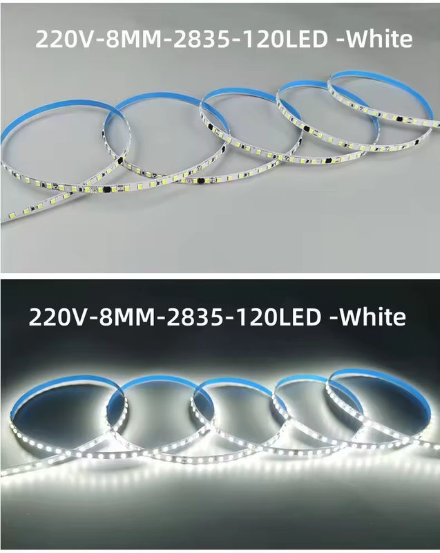 Lâmpadas LED de alta tensão de interior à prova d'água 230v 220v Quente Branco 3000k 4200k 6500k LED Light Strip