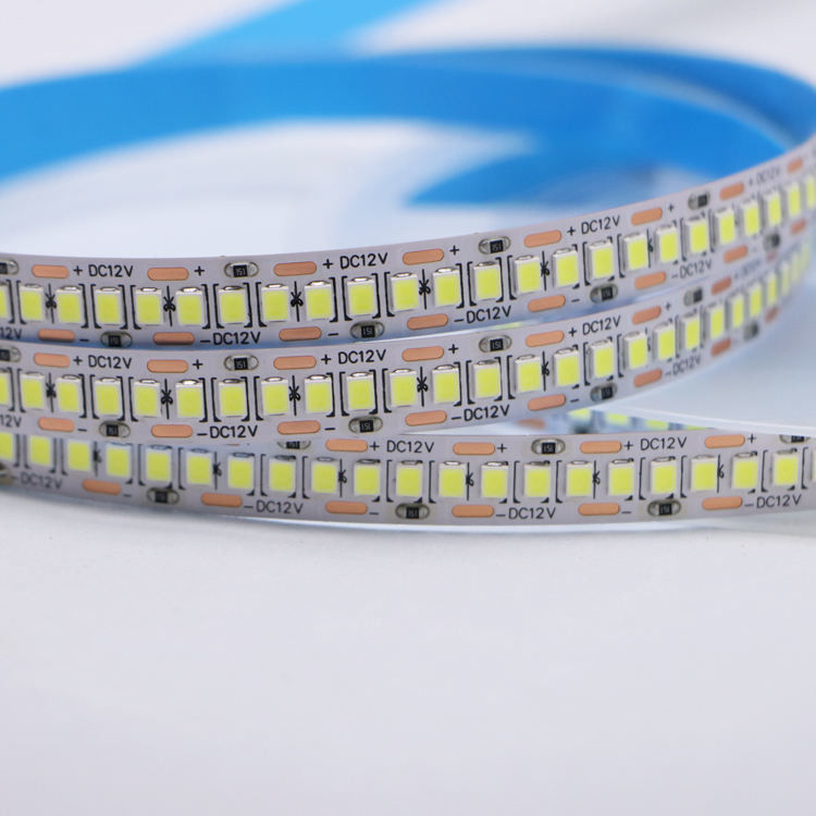 DC12V/24V 10mm 5M/Roll 2835 80Ra LED Strip com PCB branco e ângulo de feixe de 120°