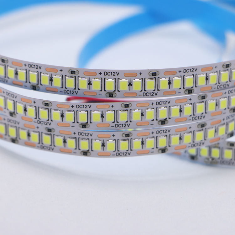 DC12V/24V 10mm 5M/Roll 2835 80Ra LED Strip com PCB branco e ângulo de feixe de 120°