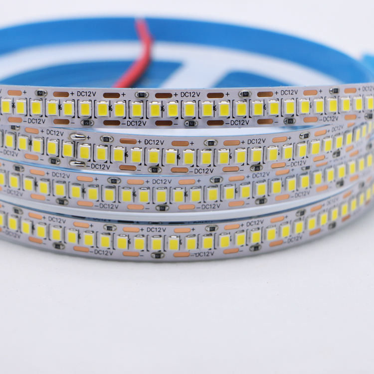 DC12V/24V 10mm 5M/Roll 2835 80Ra LED Strip com PCB branco e ângulo de feixe de 120°
