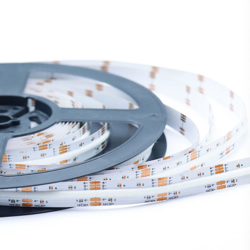 784 LEDs/m RGBW Chip COB LED Strips Dimmable -20°C a 60°C DC 24V Voltagem de entrada
