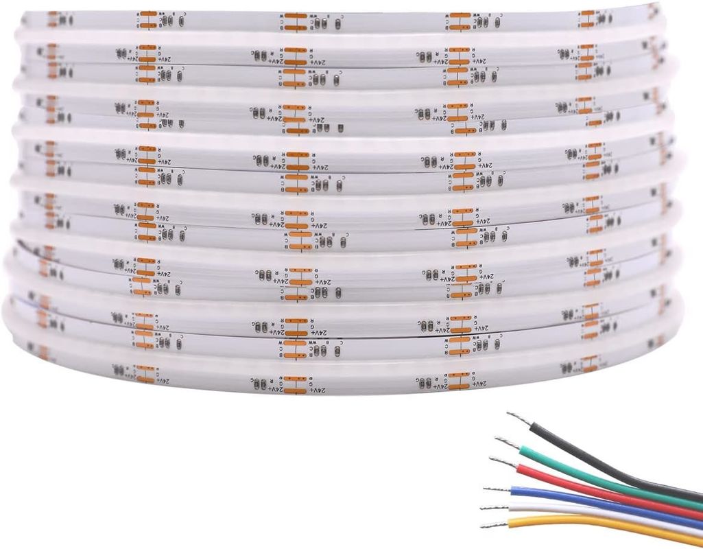 Ultra Bright 840 LEDs/m 24V DC COB LED Strip Light 12mm Wide PCB para iluminação residencial e comercial