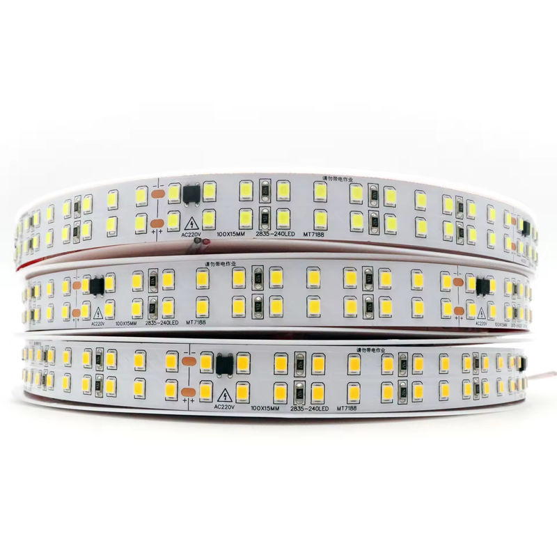 Dirigente livre Ip44 220V 110V 2835 240led 10cm cortado para trás bastão 127V impermeável 10cm cortado flexível led tira para exterior