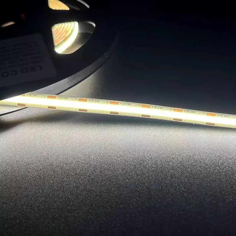 320Leds Flexível LED Strip Branco/Branco Quente DC24V 8mm Largura integrada COB luz LED