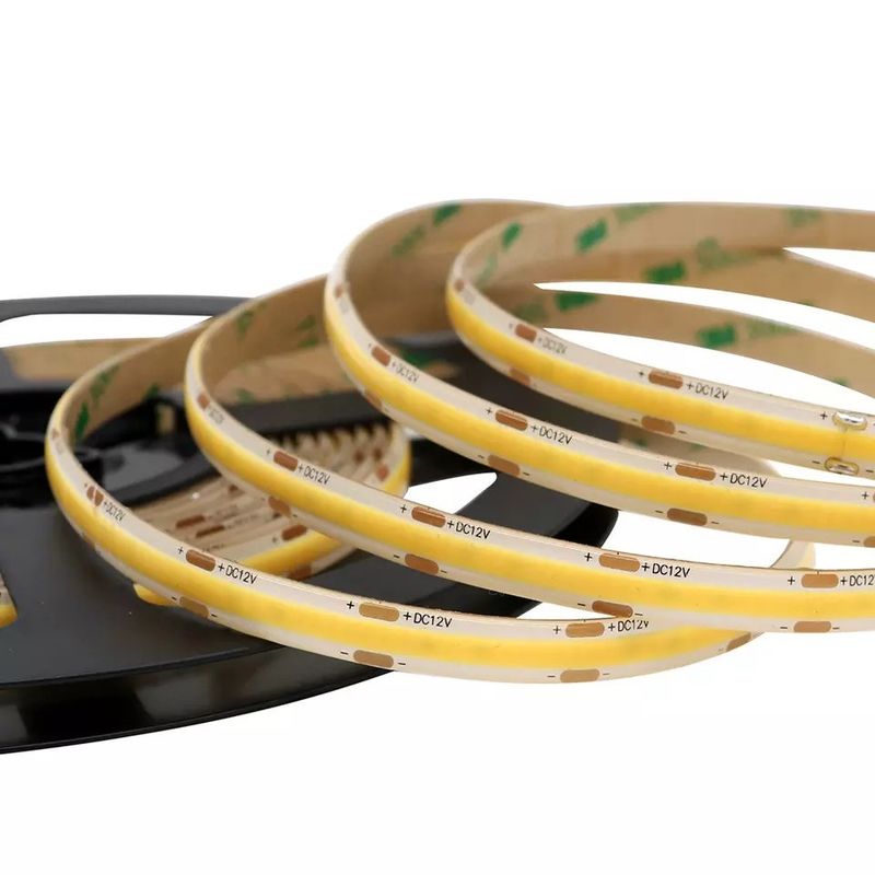 320Leds Flexível LED Strip Branco/Branco Quente DC24V 8mm Largura integrada COB luz LED