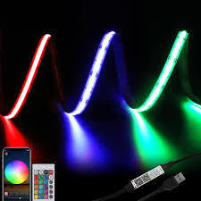 12V / 24V 8mm 90Ra 320d fob Alumínio Profil COB LED Strip para Decoração