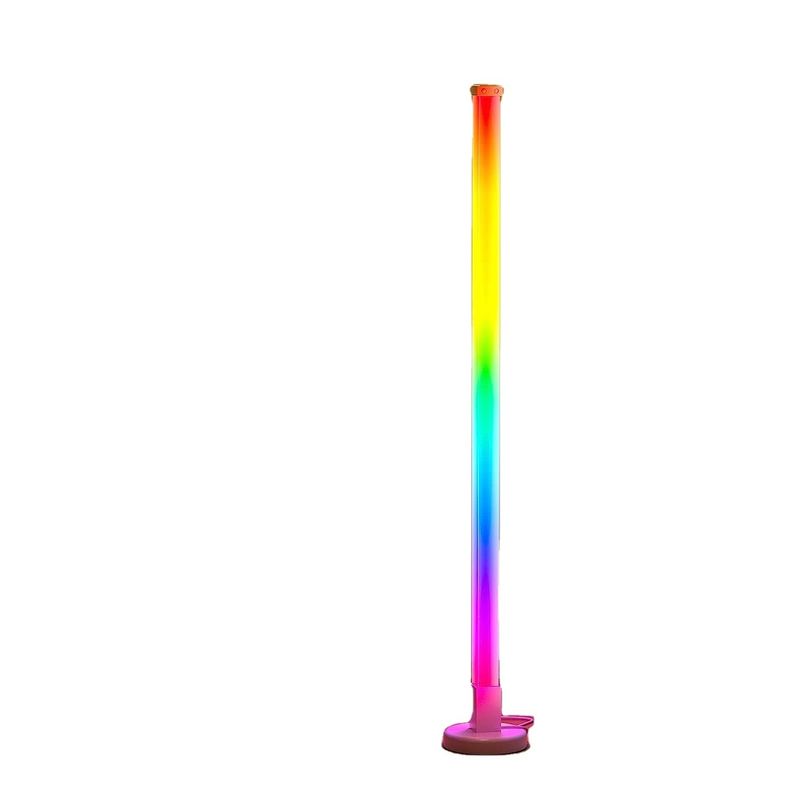 Lâmpada de piso LED de controle remoto colorido RGB para quarto de luz ambiente decorativa 1,5m