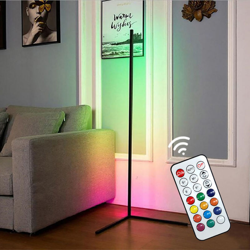 Iluminação de interiores decorativa moderna Lâmpada de piso LED RGB IC Smart Corner Atmosphere Light
