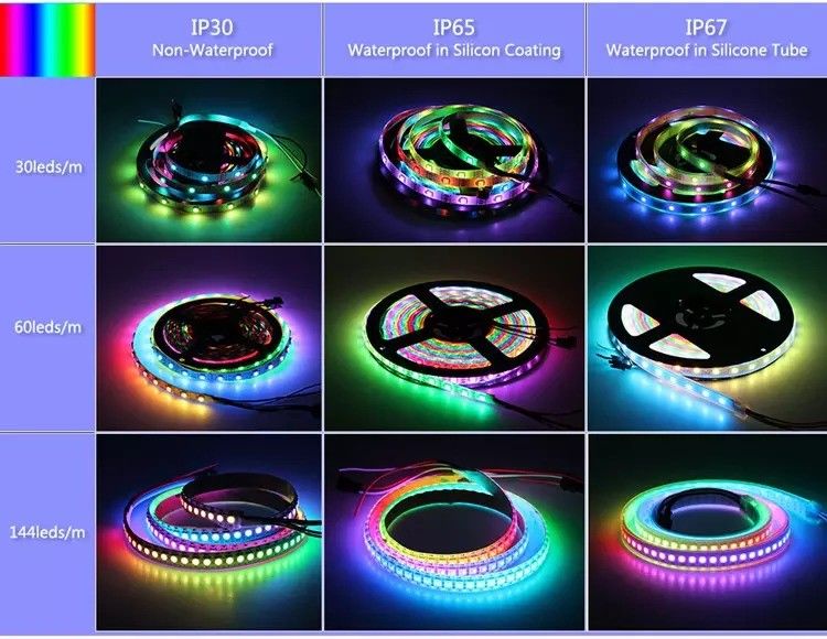 Hongtop 5m/roll 3- SK6812 RGB RGBW RGBWW RGBNW RGBCW Luz LED para móveis