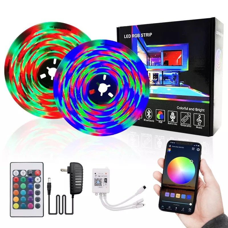 Home Bar LED Light Strips Garden Design Suporte Dimmer 12V 32ft Smart 5050 RGB 1670
