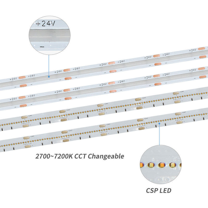Ângulo de feixe de 120 graus COB 320 LEDs 24V 8mm 10mm LED Strip Light para decoração de jardim
