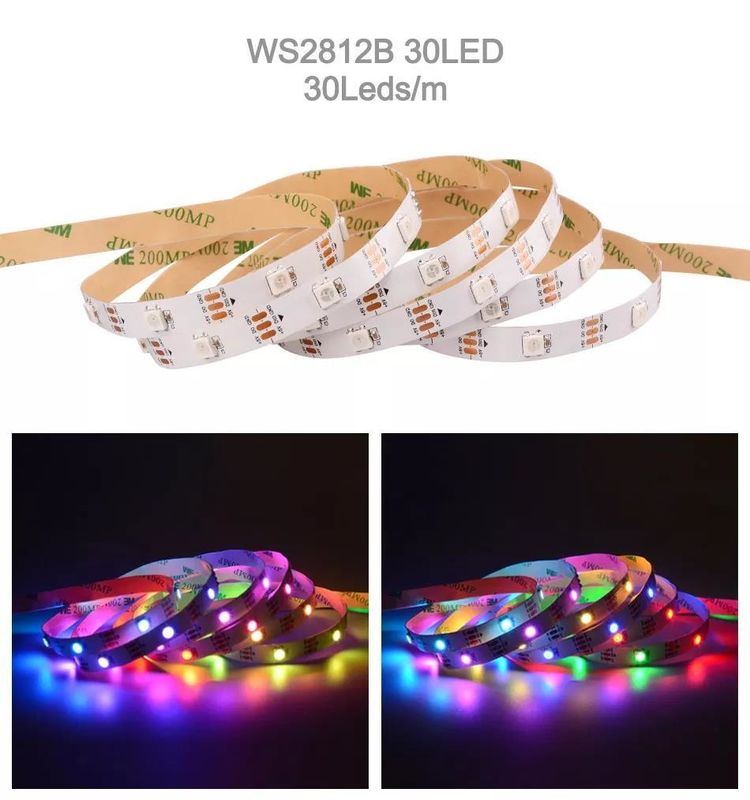 Impotente 12V ws2812 ws2811 Led Strip 60leds para Magic Color RGB Decoração CRI Ra 80