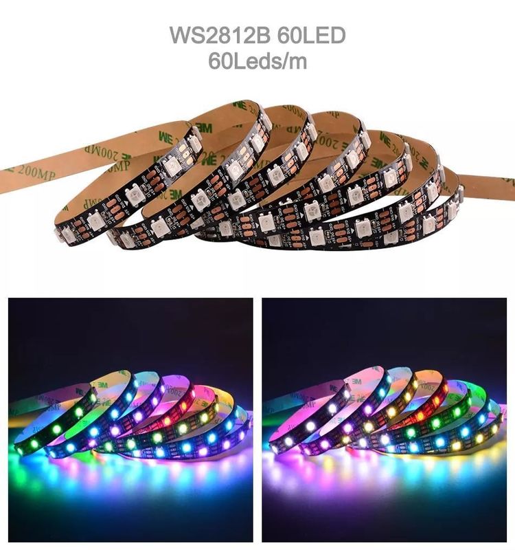 Impotente 12V ws2812 ws2811 Led Strip 60leds para Magic Color RGB Decoração CRI Ra 80