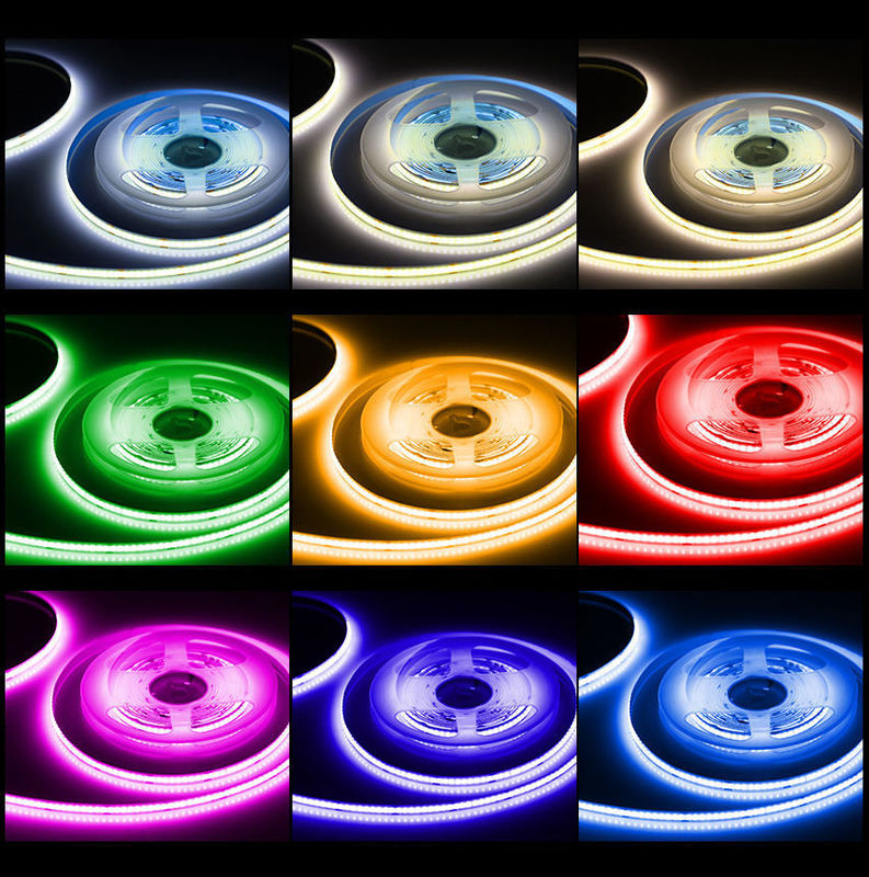 COB 252 leds impermeável CRI90 12V 24V Dimmable Interior Outdoor Decoração 5M Flexível LED Strip