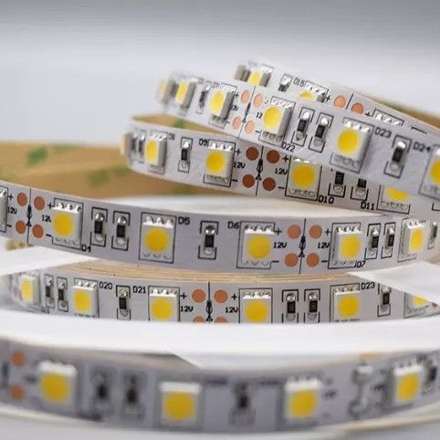 12w 12v 24v 10mm 60 LEDs Rgb 5050 Smd Flexível LED Strip Light com e Multicolor