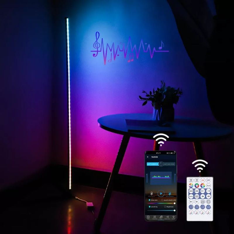 Controle remoto Lâmpada de pôr-do-sol ambiente Sala de estar inteligente RGB Câmbio de cores Decoração de noite