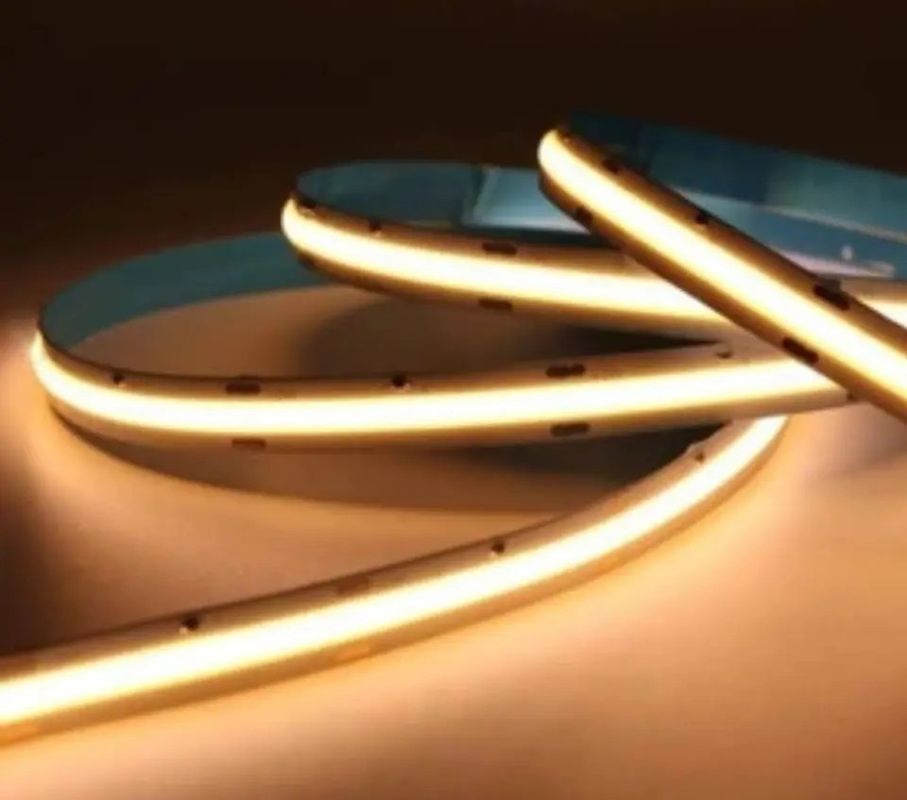 90lm/w Lâmpada Eficiência luminosa Smart COB Led Strip 12V 24V 5M 252leds para publicidade