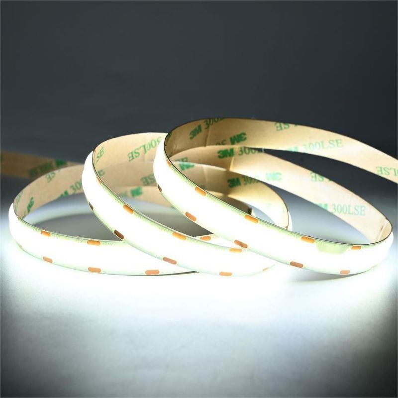 10m/rolo Linhas duplas 600 leds 12v 24v Ra80 12mm Flexível COB Led Flexível Lâmpada de Faixa