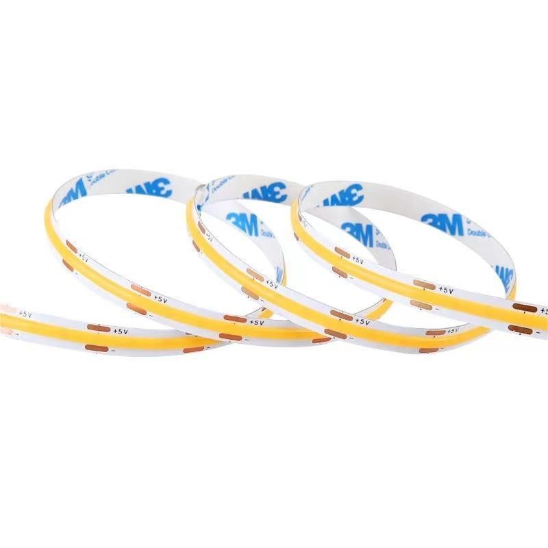 Faixa de Cob Flexível LED Light Strip Alta densidade Sem áreas negras 24V 12V 5V CRI Ra 90