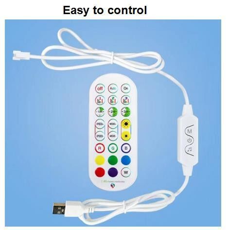 Lâmpada decorativa de quarto de 1,5 m LED colorida caixa pequena de controle remoto 10000 horas de trabalho