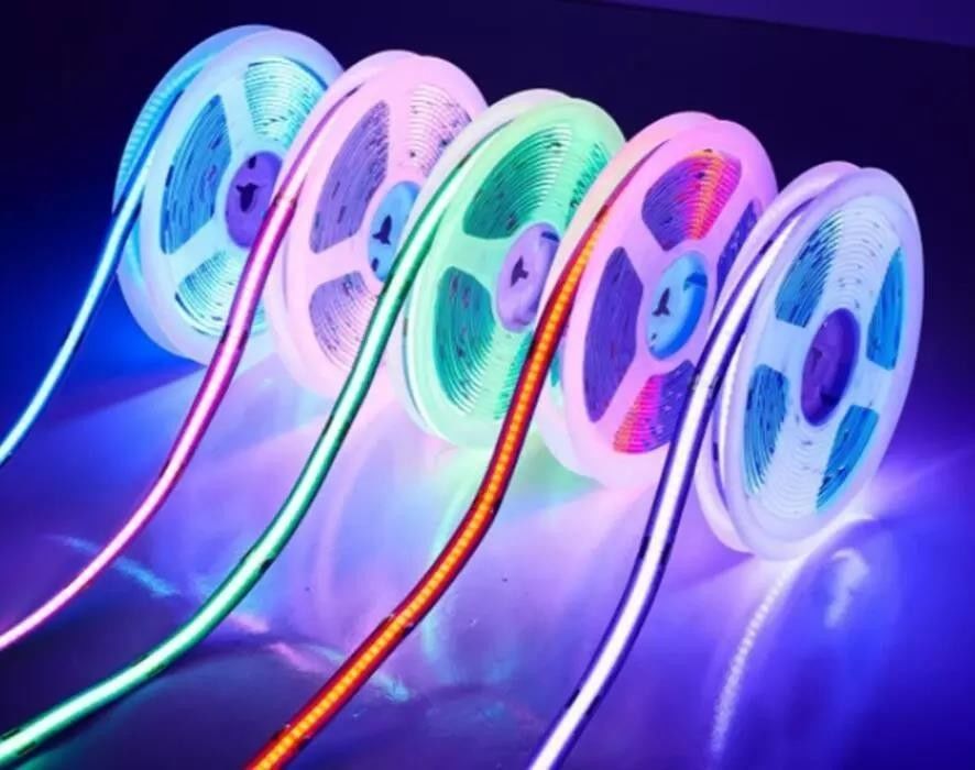 Lâmpada Fluxo luminoso lm 1000 24V 576 leds/meter RGB COB LED Soft Light Strip Directo Bom