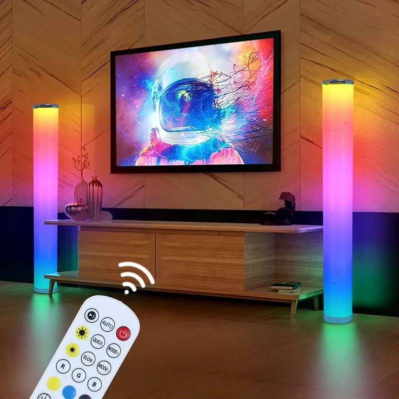 Aplicativo Wifi Atmosphere personalizado e lâmpada de piso LED de controle remoto para quarto de casa inteligente