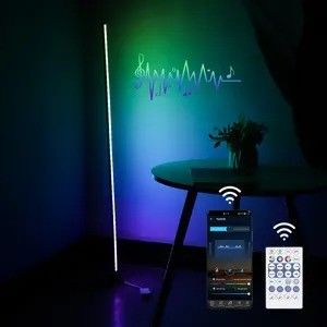 Aplicativo Wifi Atmosphere personalizado e lâmpada de piso LED de controle remoto para quarto de casa inteligente