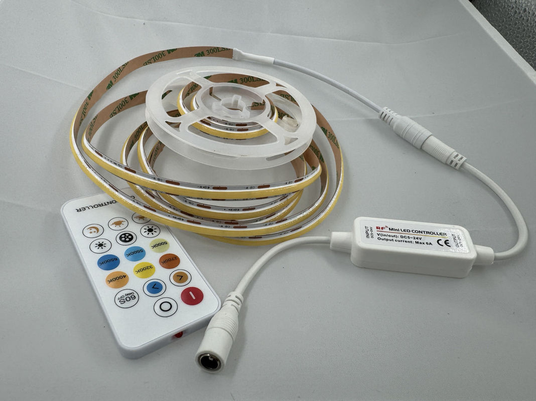 DC12V/24V Voltagem de entrada Kit de tira LED com luzes COB apagáveis e driver inteligente