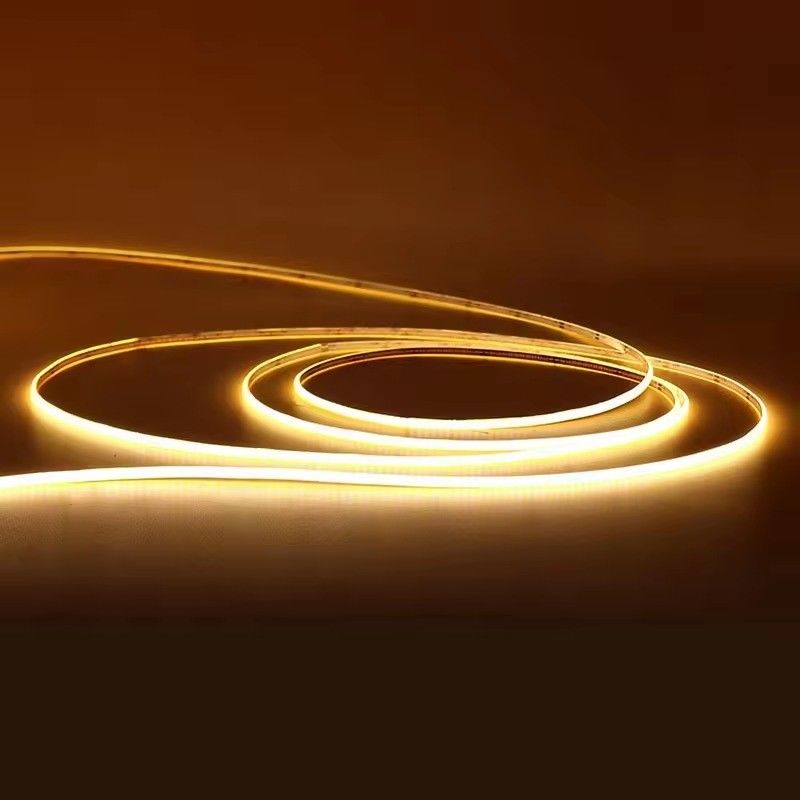 3mm Impermeável 2700k 6000k 12V 220v 5V Ultra Largura fina 400leds COB LED Strip Light com 3