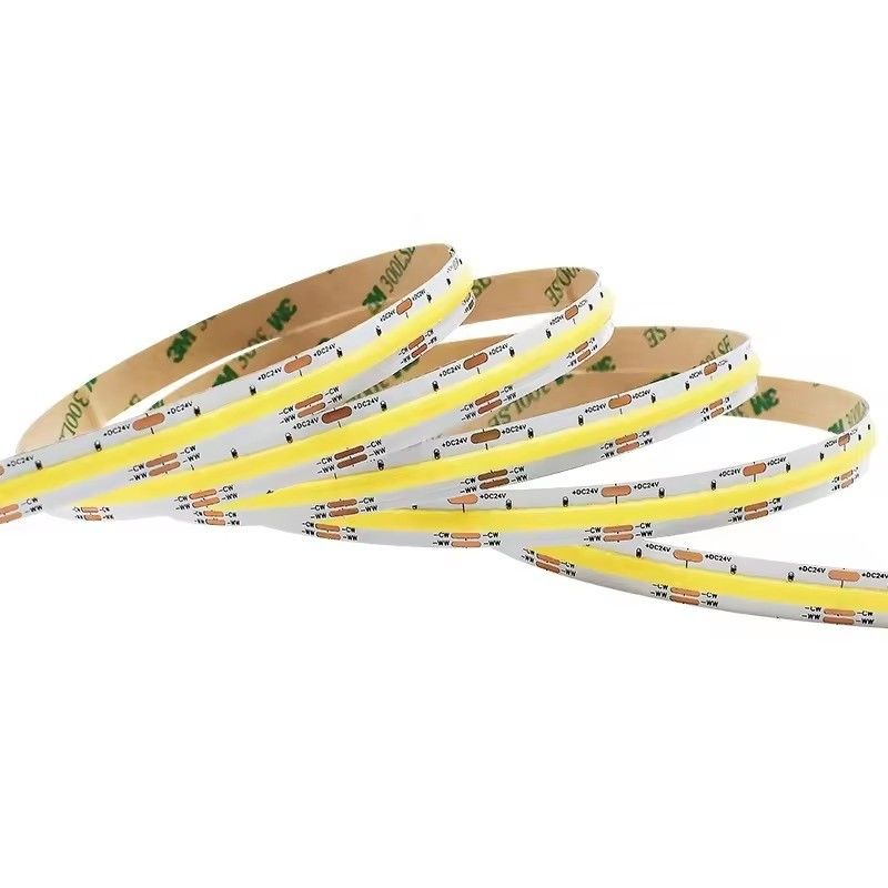 IP20 100lm 10W 24V FCOB sintonizável Branco RA90 560LEDS COB LED Strip PCB mais espesso com Dam