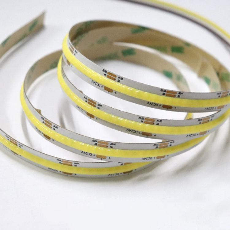 IP20 100lm 10W 24V FCOB sintonizável Branco RA90 560LEDS COB LED Strip PCB mais espesso com Dam
