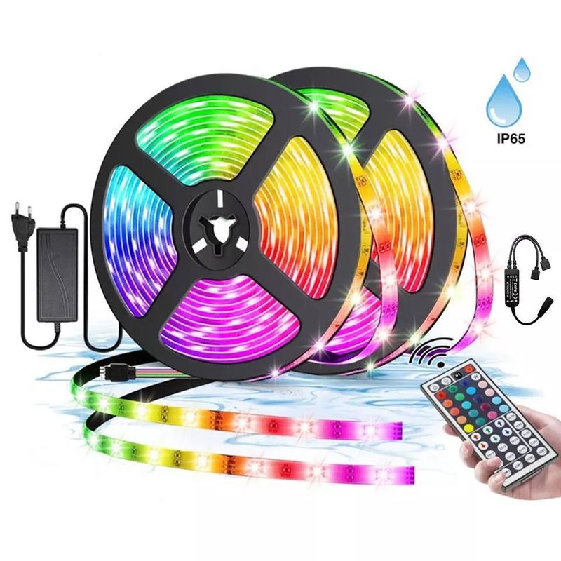 12V 5V 2835 5050 RGB WIFI Tuya Smart LED Light Strips Sincronização de música para decoração de casa inteligente